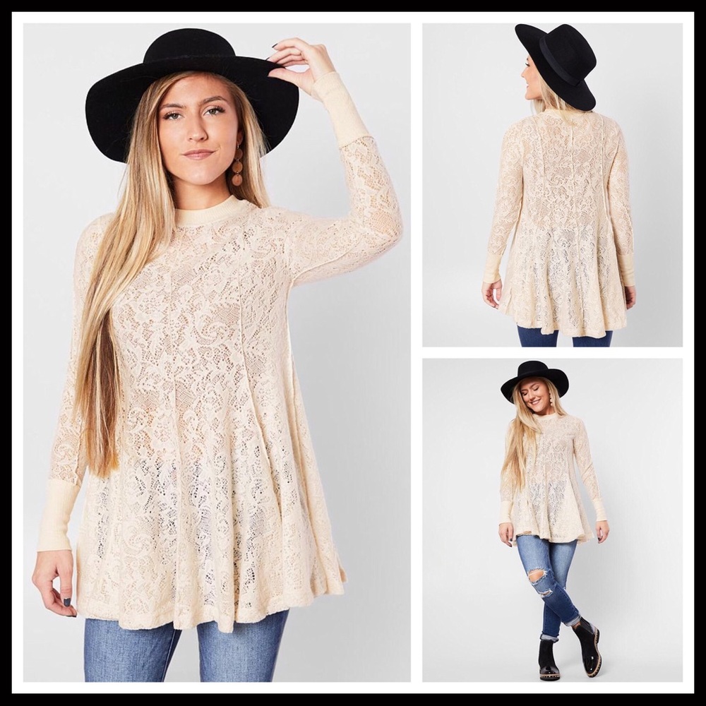 FREE PEOPLE BOHO TUNIC FLOWY A-LINE MINI DRESS A3C - Picture 9 of 16